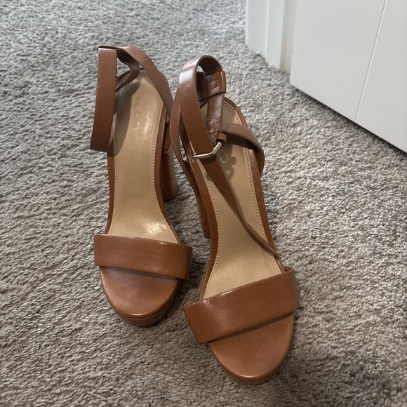 Aldo’s Brown Heel Sandal - Picture 1 of 5